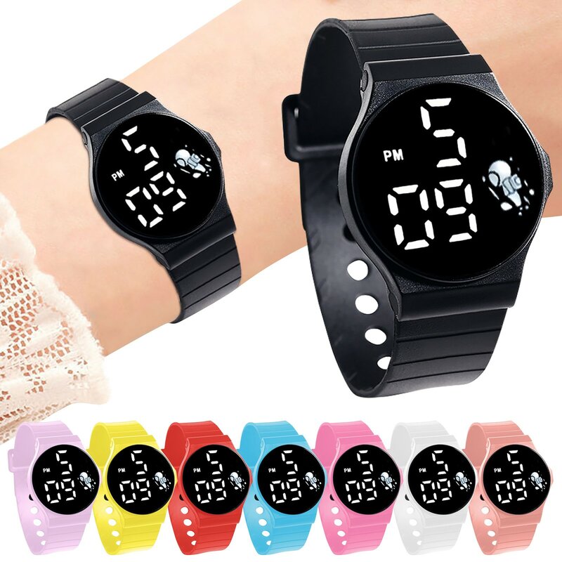 Reloj deportivo de moda para niños y niñas, reloj Digital Led, resistente al agua, correa de silicona ultraligera, Unisex