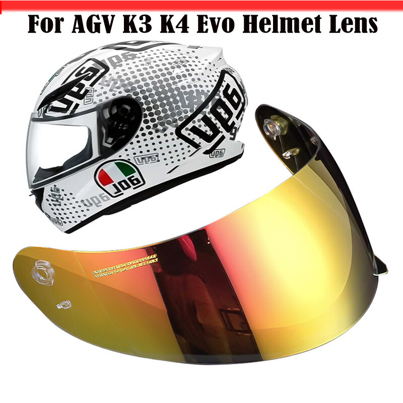 Motorhelm Lens Voor Agv K3 K4 Evo Helm Lens Dag En Nacht Winddicht En Veilig Uv Pc Vizier Lens model Case
