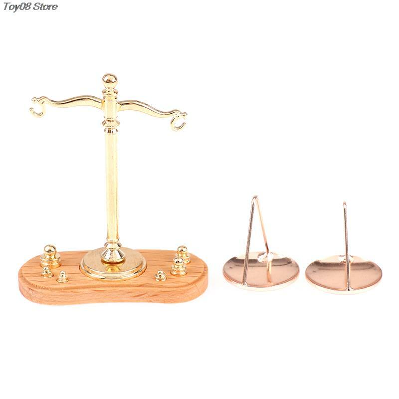 6 Styles 1/12 Dollhouse Miniature Accessories Mini Balance Scale Model Toys For Doll House Decoration 1PC