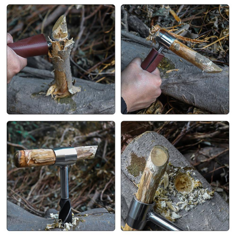 Auger Drill Bits Outdoor Survival Punch Tool Camping Bushcraft Manual Hole Maker Wrench Wood Drill Core Woodworking