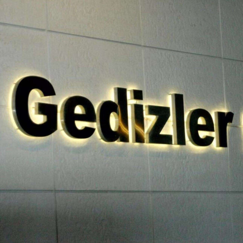 LED huruf dinding untuk tanda akrilik antiair huruf Backlit luar ruangan Bisnis papan iklan toko tanda