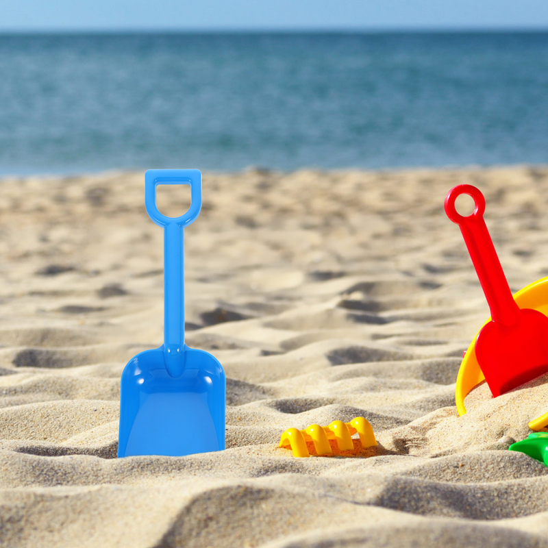 ของเล่นทรายชายหาดชุดขุดพลาสติกสำหรับเด็กช้อนตักทรายทรายของเล่นกลางแจ้งฤดูร้อนเล่นถังขุดหิมะพลั่ว (สุ่มสี)