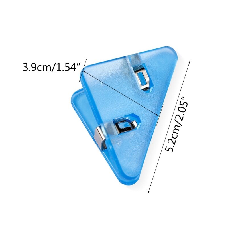 Multifunctional Document Clip Transparent- Triangular Book Page Corner Clip for Office,School Note Taking Ticket Dropship