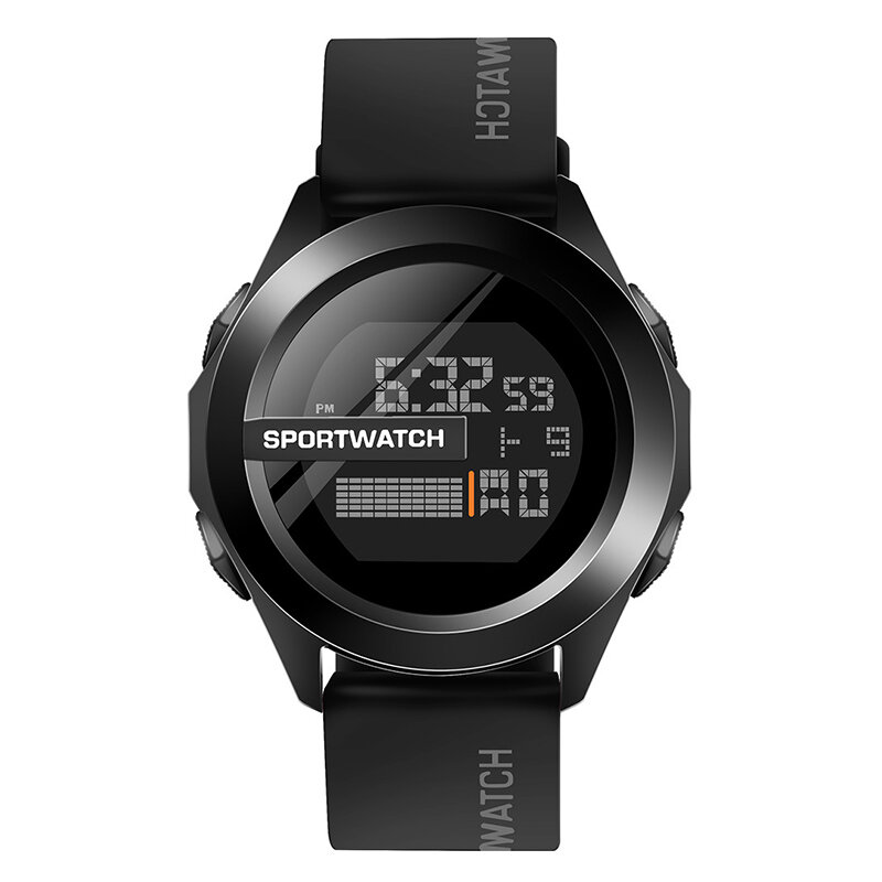 YIKAZE-Montre de sport LED pour hommes, horloge numérique multifonctionnelle en caoutchouc, montre électronique de chronométrage pour athlètes Fitnes