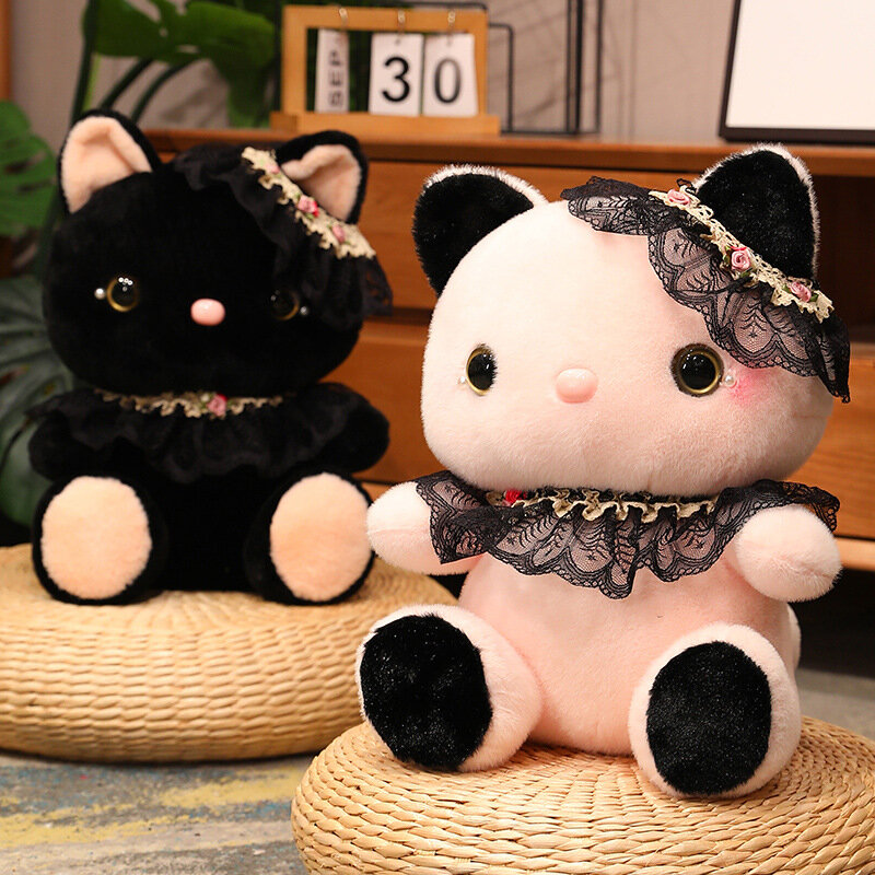 Lindo juguete de felpa de encaje para gato, almohada estilo Lolita, conejito, gatito, regalo de cumpleaños, diosa de San Valentín, regalo de Bestie