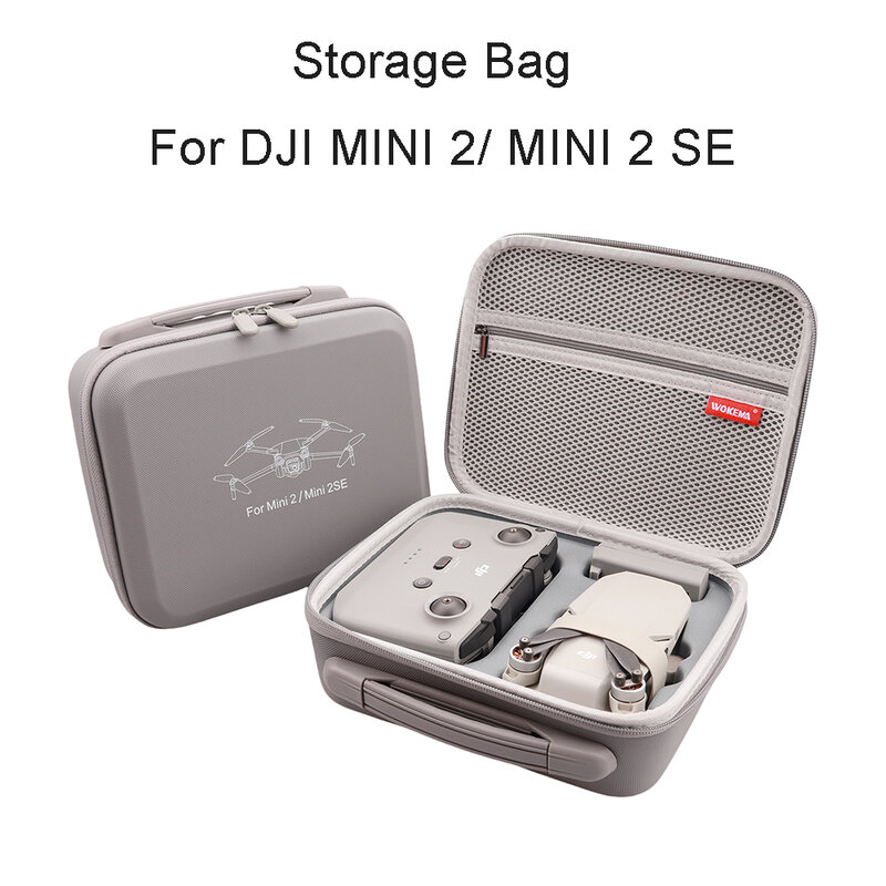 สำหรับ DJI MINI 2 /mini 2 SE กระเป๋าเก็บของ PU เคสพกพารีโมทคอนโทรลแบตเตอรี่โดรนกระเป๋าถือสำหรับ DJI MINI 2อุปกรณ์เสริมโดรน