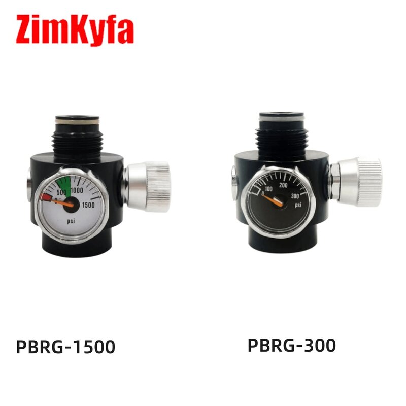 Regulator pneumatik CO2 udara ke tangki 0.825 "-14 nge G1/2-14 silinder untuk Input kontrol tekanan 1500PSI, dapat diatur 0-200/0-800psi