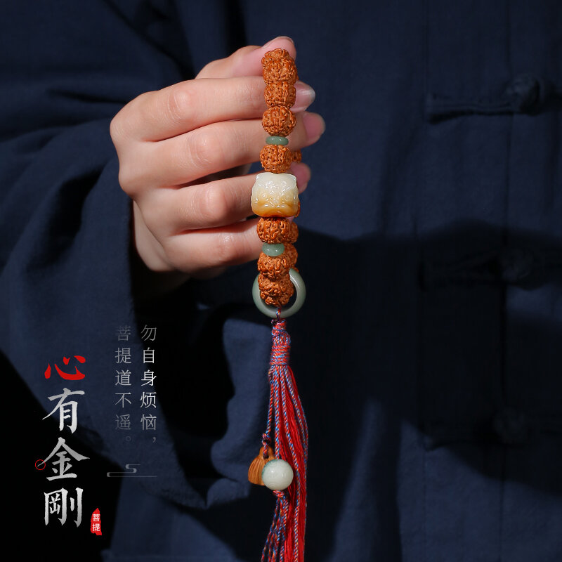 Natural Tree King Burst Meat Little King Kong Bodhi Handstring Wen Play Buddha Beads Walnut Original Seed Single Circle Bracelet