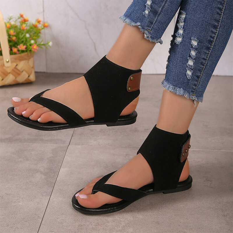 Płaskie sandały damskie Clip Toe Casual Shoes 2024 Walking Dress Slippers Summer New Beach Flip Flops Classic Designer Mujer Zapatos