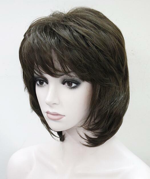 Women’s Wig Short Light Brown Curly Ladies Daily Hair Wigs