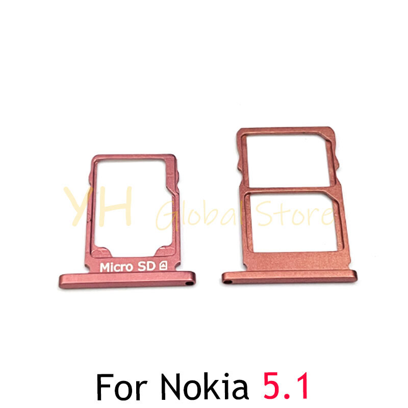 For Nokia 5 5.1 Sim Card Slot Tray Holder Sim Card Reader Socket Repair Parts