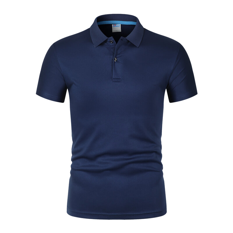Camisas polo de manga curta masculina, tops respiráveis, slim fit, monocromática, casual, de negócios, esportiva, social, golfe