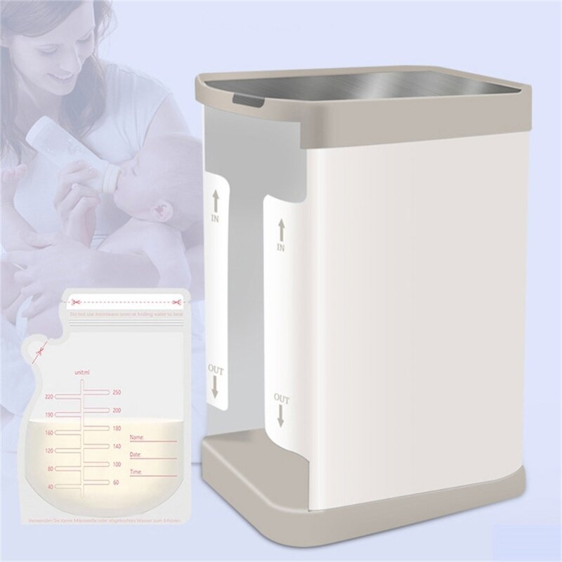 2-in-1-Muttermilch-Aufbewahrungs-Gefrierbox, wiederverwendbare Muttermilch-Aufbewahrungstasche,