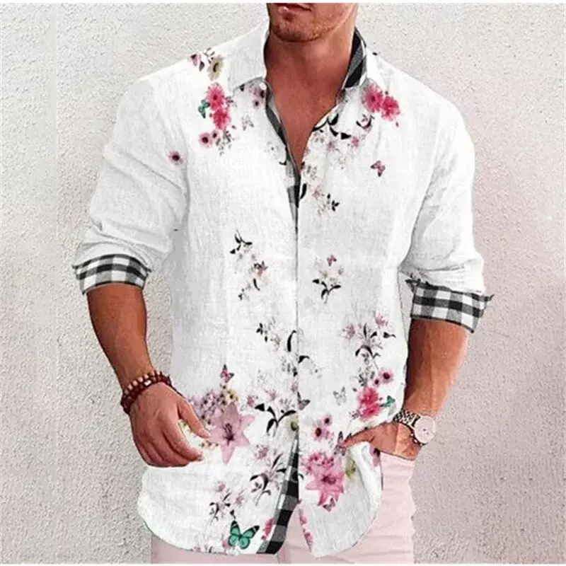 Мужская модная повседневная Уличная рубашка, новый дизайнерский дизайн 2023, популярные мягкие и удобные мужские топы с прострочкой элементов