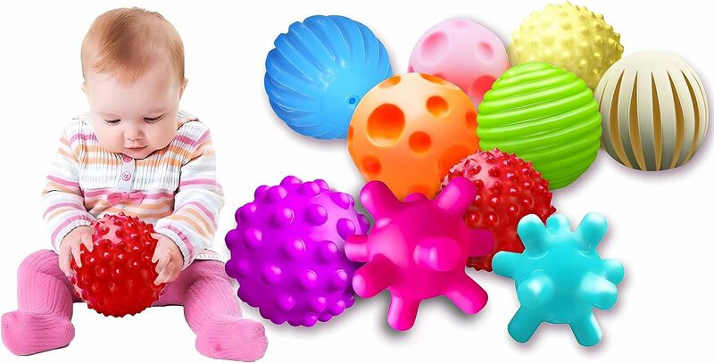 Palline sensoriali per giocattoli sensoriali per bambini 1 2 anni attività strutturata Multi Soft Ball giocattoli Montessori per bambini 6-12 mesi