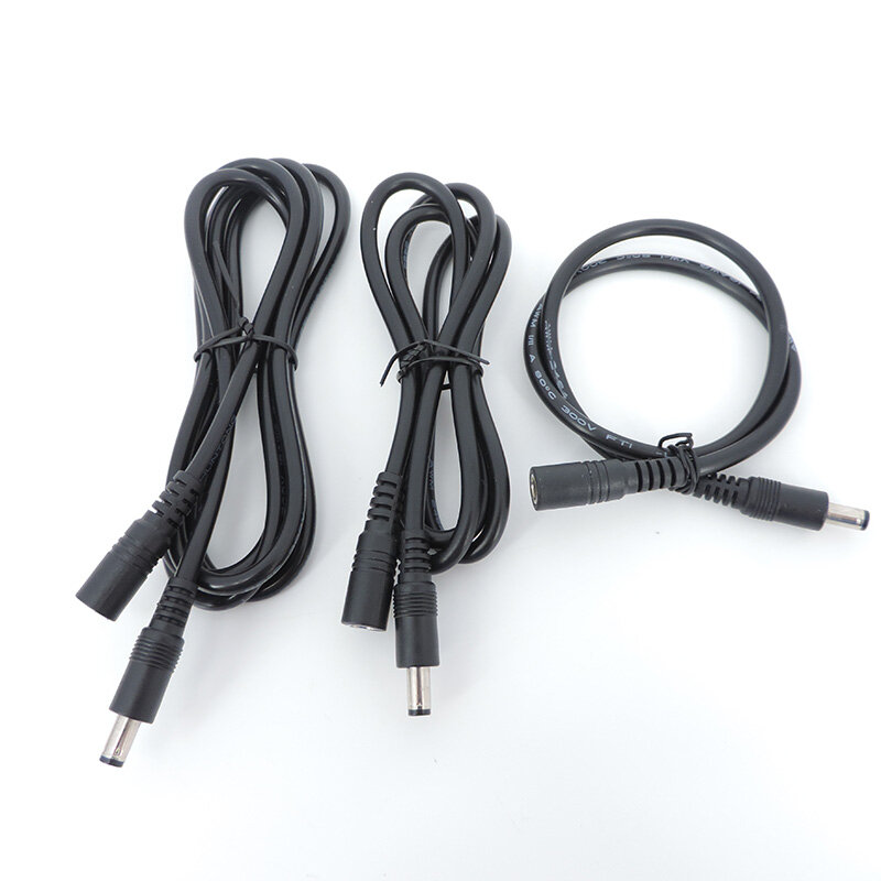 Cable conector de extensión de enchufe hembra a macho de CC, 0,5/1,5 m/2M/3/5m/10m, 2,1mm x 5,5mm para adaptador de corriente de 12V, tira de cámara CCTV q