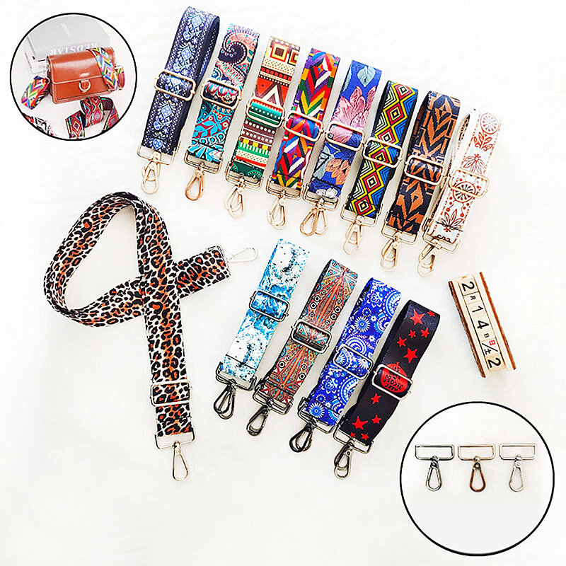 Tali tas tangan untuk selempang sabuk aksesori tas yang bisa disesuaikan untuk sabuk tas tangan Aksesori tali tas bahu nilon lebar