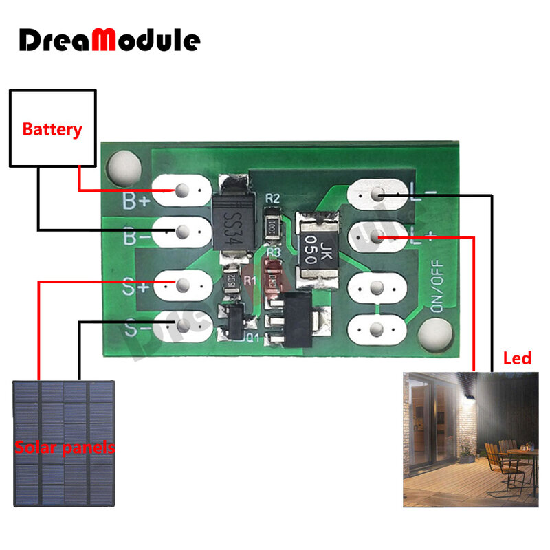 Controller solare ricarica interruttore lampione circuito circuito di ricarica interruttore circuito scheda di ricarica batteria al litio