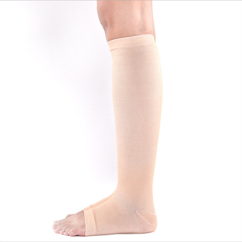 Kaus kaki kompresi lengan kaki, 1 pasang kaus kaki medis varises, kaus kaki elastis pereda lelah, kaus kaki lengan betis penghangat