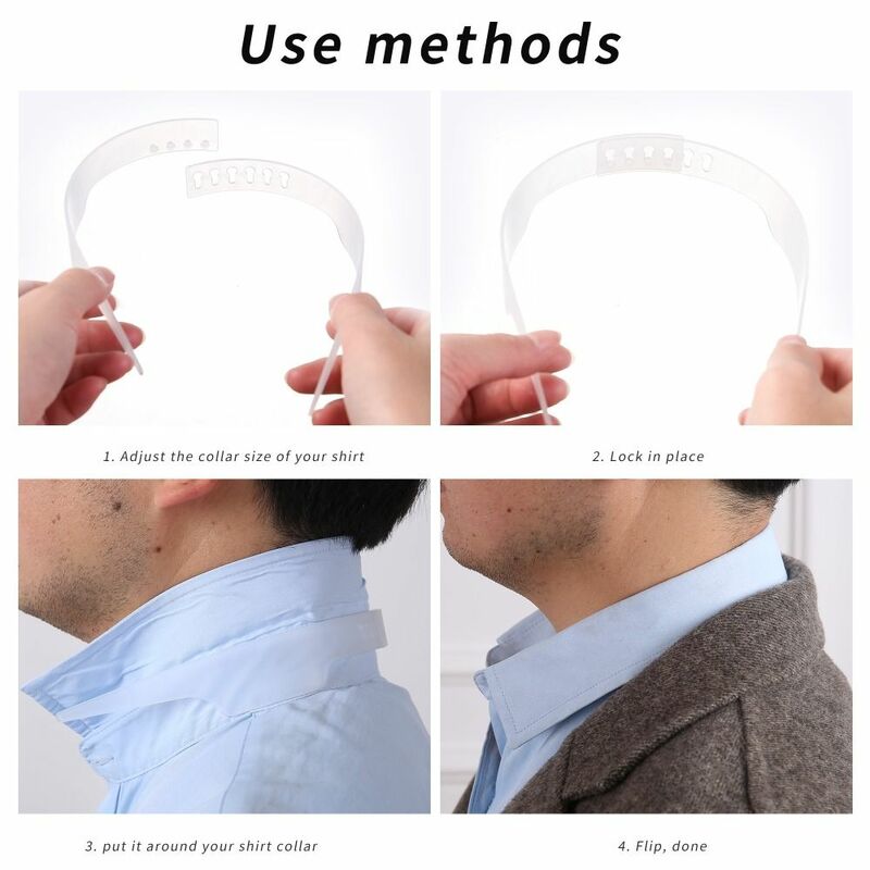 Collar Stays Bundle Kit Shirt Collar Support Shaper Slick Collar Stays Shirt Stand Collar Tool Adjustable Clothes Accessory
