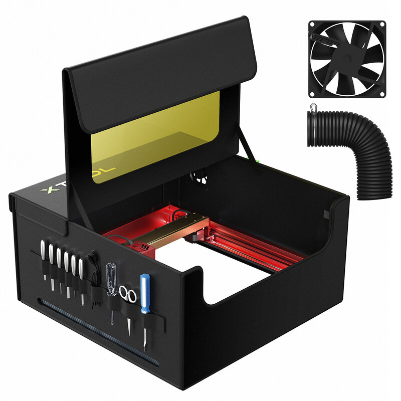 Gabinete xTool para gravador a laser Gabinete dobrável à prova de fumaça retardador de chamas para xTool D1/D1 Pro ou outros Gravador a laser