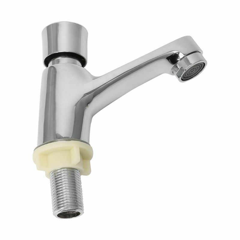 Auto Self Closing Water Saving Tap Bathroom Basin Cold Faucet Delay Push Button