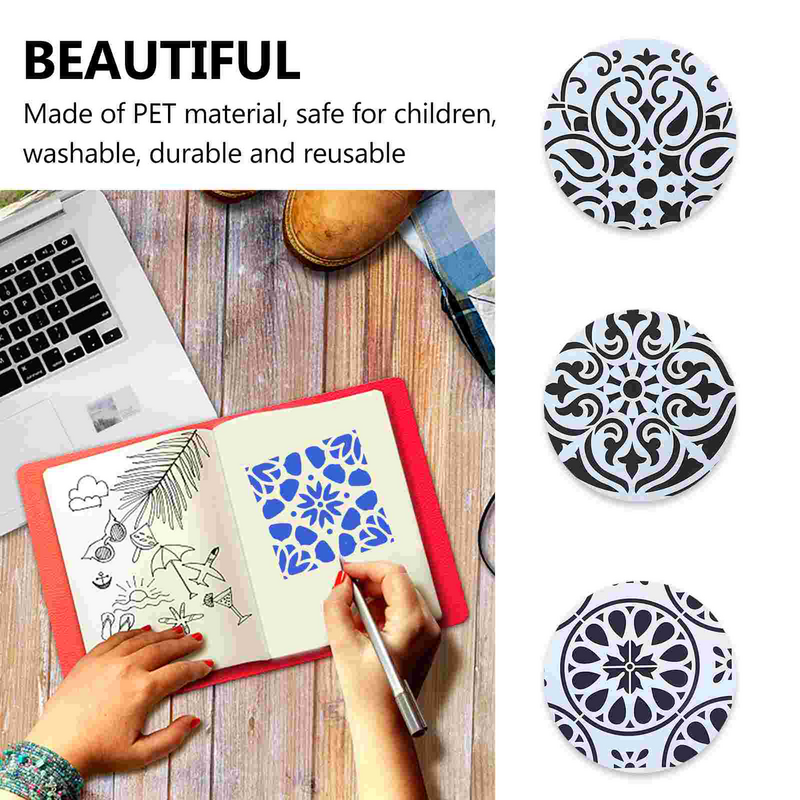 16 Pcs Stencils For Wall Painting Painting Kids Templates DIY Hollow Stencil The Pet Flower Child