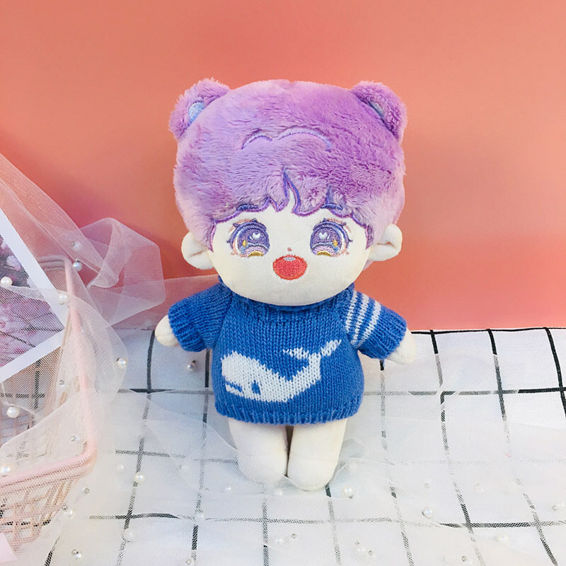 Pakaian Boneka untuk 20Cm Korea Kpop EXO Boneka Baju Boneka Bintang Mewah Sweater Pakaian Mainan Boneka untuk Aksesori Boneka Idola