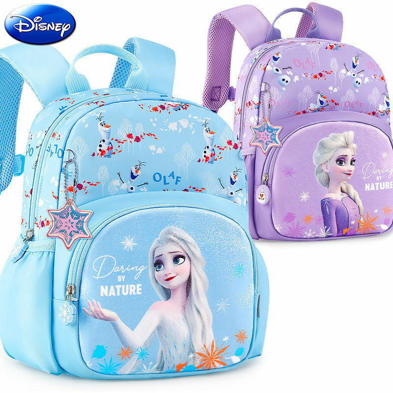 MINISO-Mochila leve para meninas, bolsa de desenhos animados, gelo e neve, princesa Elsa, jardim de infância, romance