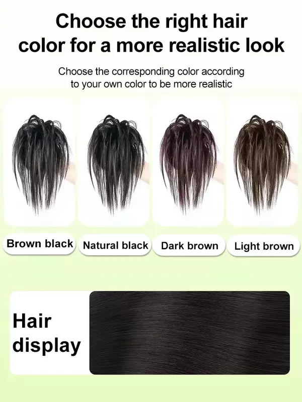 Extensions de cheveux queue de cheval à pince synthétique pour femmes, postiche bricolage, chignon, fausse queue de overblonde, cheveux Updo ébouriffés