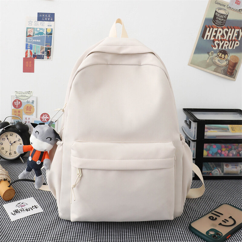 Модный водонепроницаемый нейлоновый женский рюкзак, Женский дорожный ранец, школьный портфель для подростков, однотонная сумка для книг