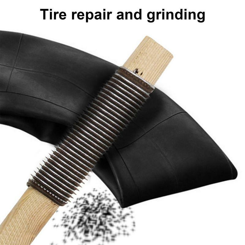 Reparação do pneu portátil e ferramentas de moagem, arquivos manuais e grosa, afiação de grosa de madeira para todos os reparos do pneu