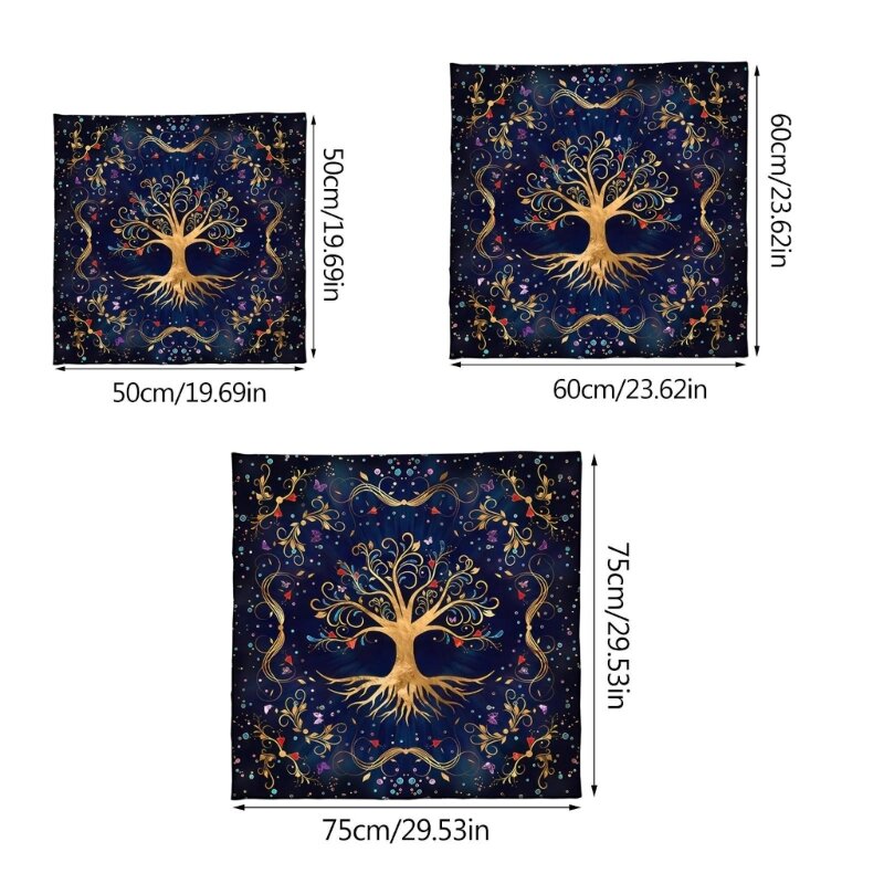 Árboles vida altares tela cartas Tarot mantel tapiz suministros brujería Dropship