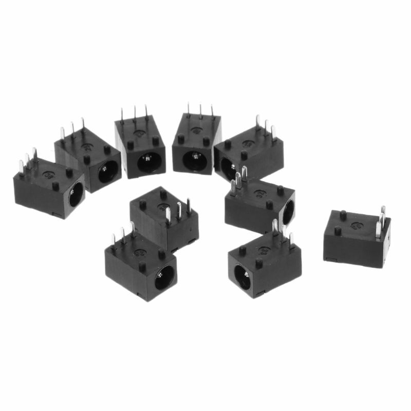 10pcs DC-003 3.5x1.3mm for DC Power Socket Connector 3-Pin Panel Mount Plug