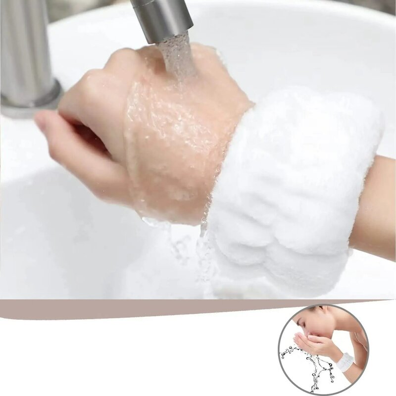 Ремешки для мытья лица-впитывающий браслет для мытья лица из микрофибры ремешок для мытья на запястье полотенце для макияжа Уход за кожей Йога Спорт Предотвращение