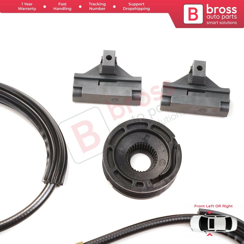 Bross Auto-Onderdelen Bwr394 Raamregelaar Reparatieset Voor Links Of Rechts Deur 6n3837461 Voor Vw Polo 6n1 2/3 Deuren