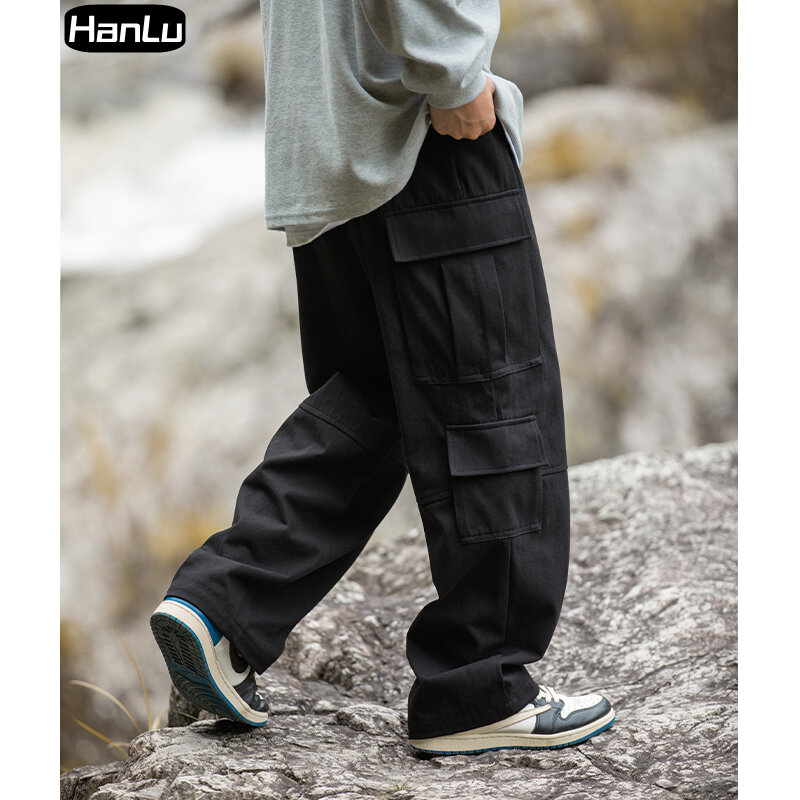 Мужские осенне-зимние новые брюки для бега в стиле хип-хоп свободные повседневные брюки унисекс Ретро Уличная одежда модные брюки в стиле Харадзюку