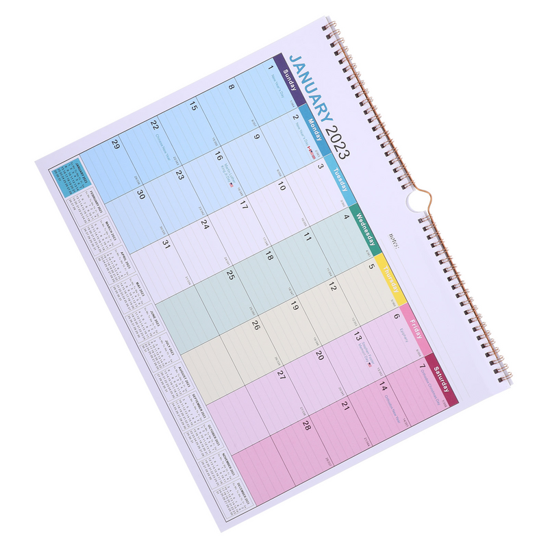 Calendario da parete mensile Hanging Planner Office Schedule Paper Year Academic Vertical Planning Note Desk Agenda annuale