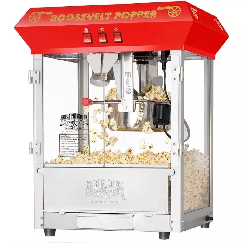 6010 Great Northern Red 8oz Roosevelt gaya meja antik mesin Popcorn Popper