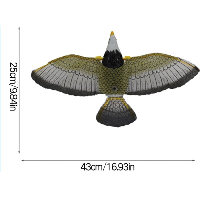 Leuchtender Vogel mit Musik simulierte elektrische hängende Adler fliegende Scarer Garten dekoration tragbare Projektions spielzeug