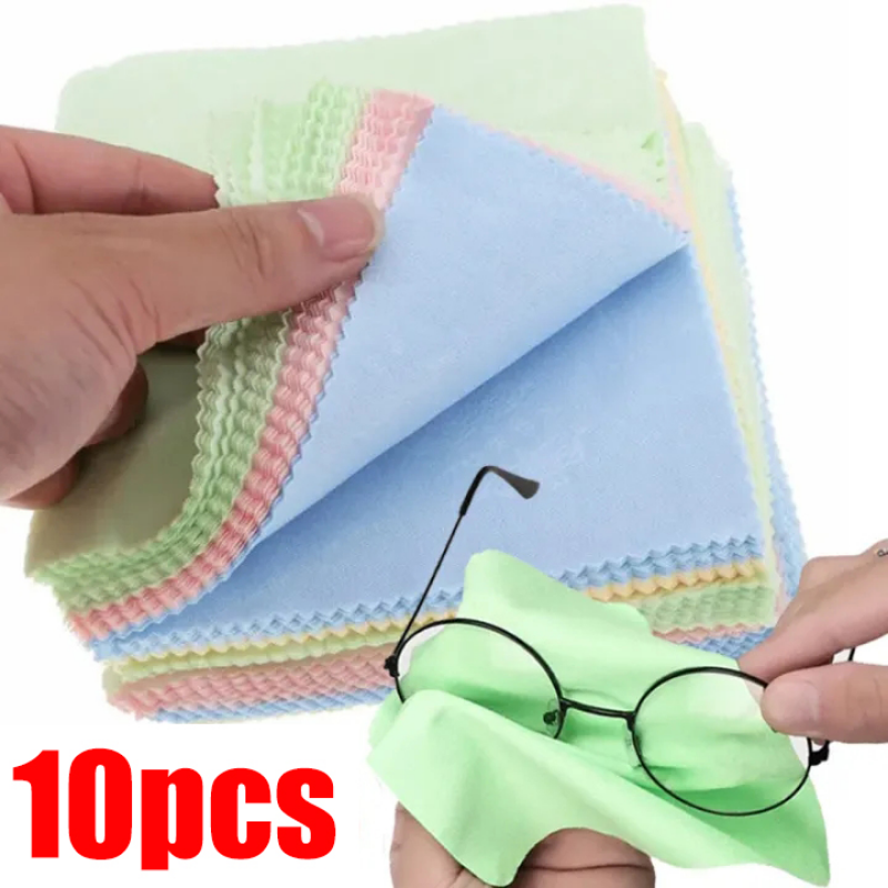 10pcs High Quality Chamois Glasses Cleaner Microfiber Cleaning Cloth for Glasses Cloth Len Phone Screen Cleaning Wipes Wholesale