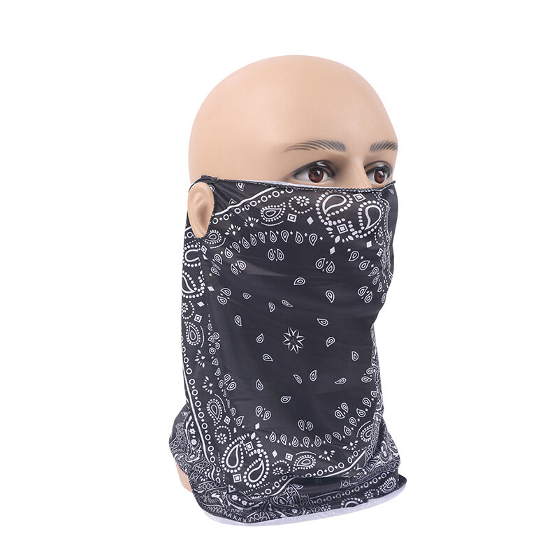 1Pc Fashion Punk Sunscreen Mask For Men Women Summer Face Neck UV Protection Ear Scarf Hip Hop Outdoor Sports Cycling Bandana