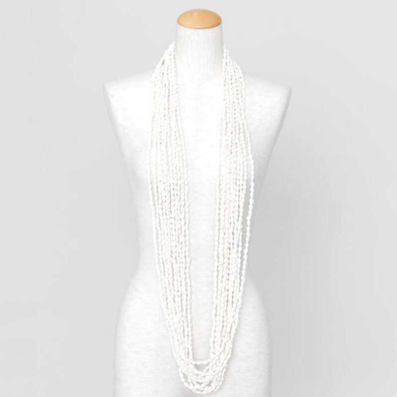 Weiße Farbe NASA Shell lange Lei Halskette 12-Stränge von 60 "Hawaii Lei Halskette Set Abschluss Hochzeit Geburtstag Luau Party