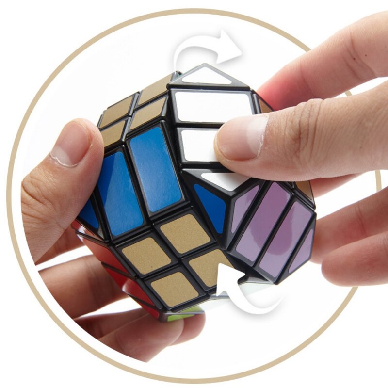 LanLan 4x4 12 rombowy profesjonalny neobrotowy magiczna kostka prędkość Puzzle zabawki edukacyjne 4X4 12 diamentowych krawędzi