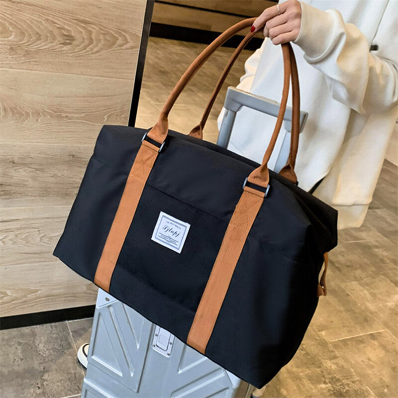 Холщовые дорожные сумки для мужчин и женщин, чемодан для ручной клади, сумки для отдыха на выходные, вместительная спортивная сумка-тоут