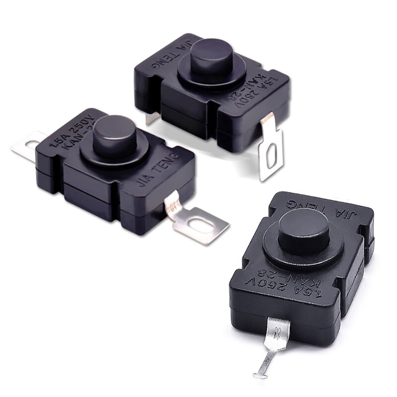 10 piezas Mini linterna interruptor botón 1NO autobloqueo Micro interruptor reemplazo DIY interruptor electrónico Dropship