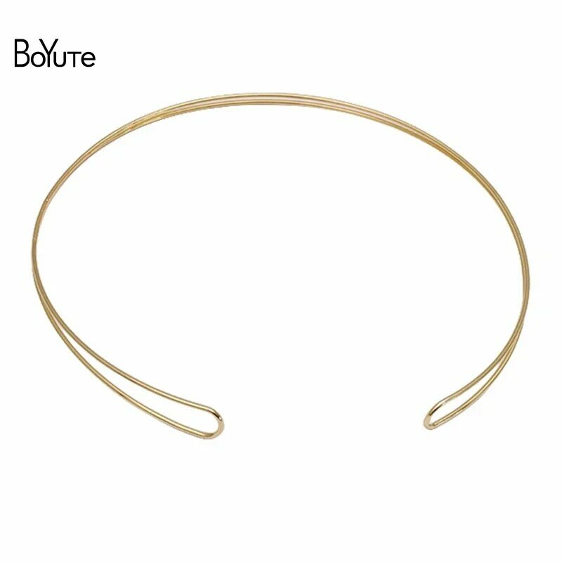 BoYuTe-Accesorios de doble línea de hierro de Metal, 380x1,5 MM, hechos a mano, corona para el cabello, materiales para hacer joyas, 10 Uds./lote