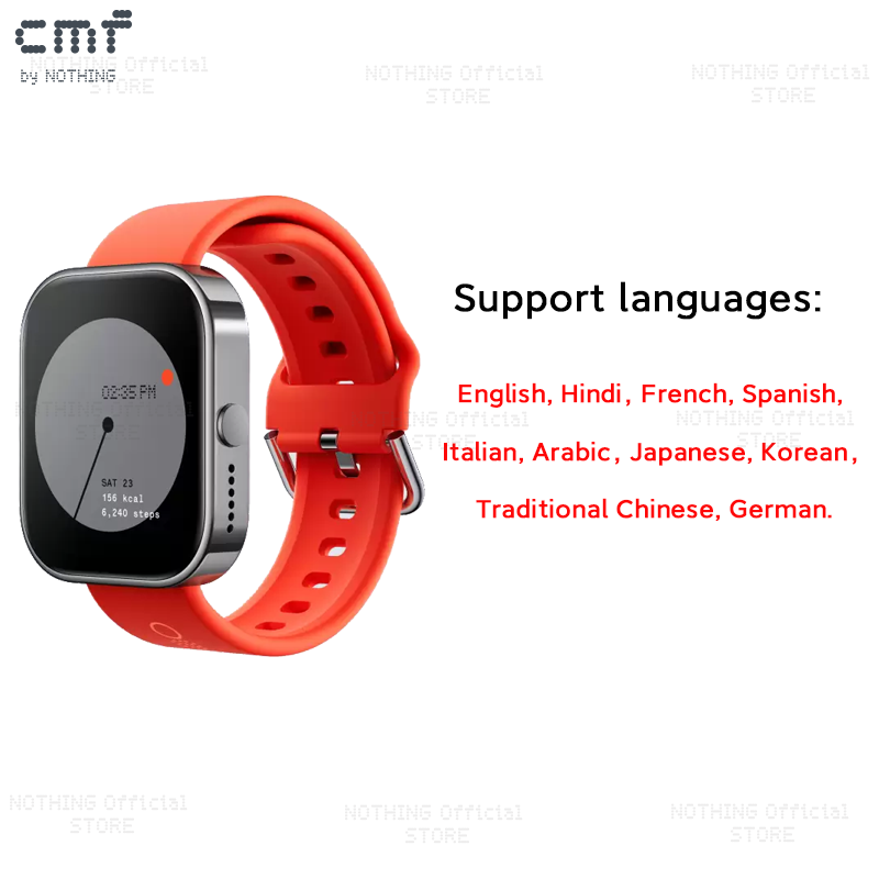 Smartwatch CMF by Nothing Watch Pro, 1.96 "AMOLED, Bluetooth 5.3, Appels BT avec AI, Réduction du bruit, GPS, Version globale