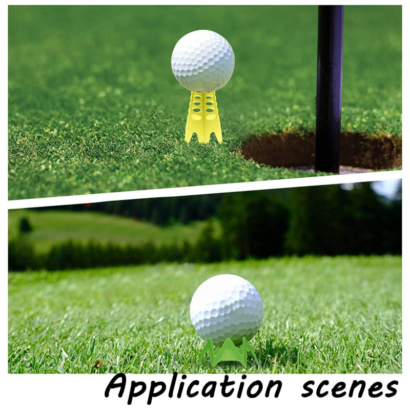 Têtes de simulateur de golf, 18 pièces, tees de golf d'intérieur, tees polymères de golf, tees de golf en plastique, tees d'entraînement, grands et courts