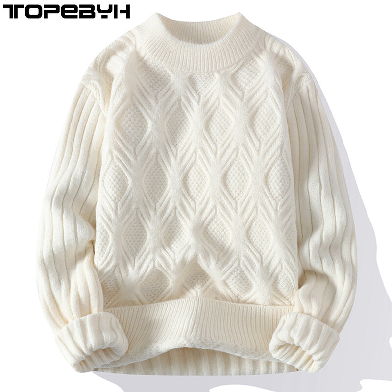 High Quality Thickened Comfortable Soft Sweaters Men's Casual Pullover Warm  Sweaters Knitwear Tops